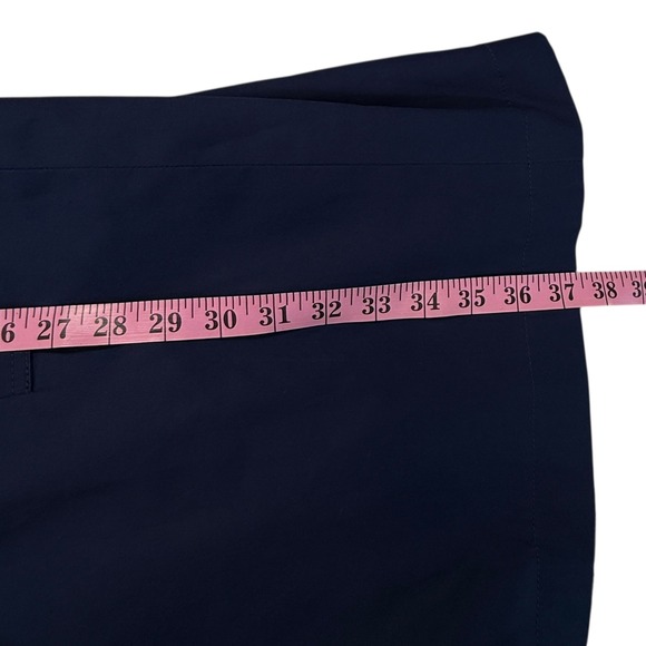 J Crew Women's Double Breasted Belted Trench Coat Navy Blue 100% Cotton Size 16 - Picture 4 of 9